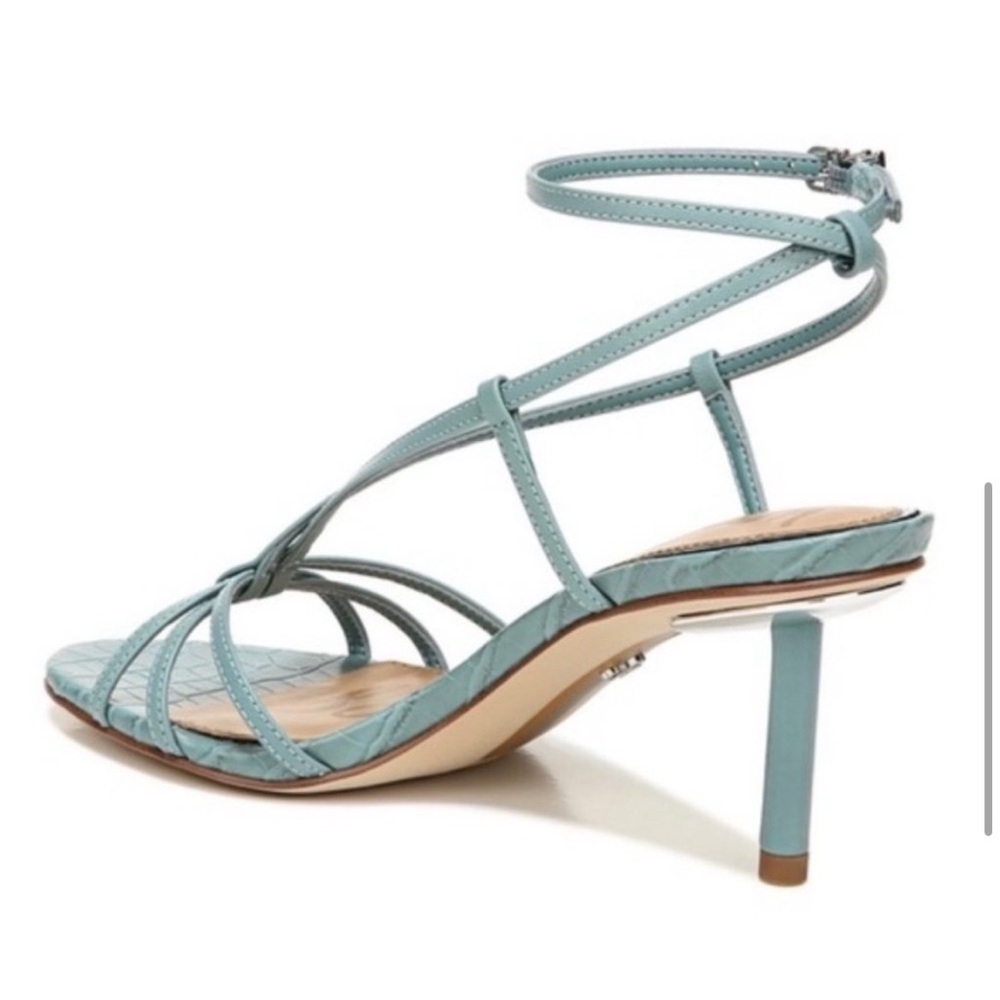 Sam Edelman Blue Strappy Heels with Kitten Heel